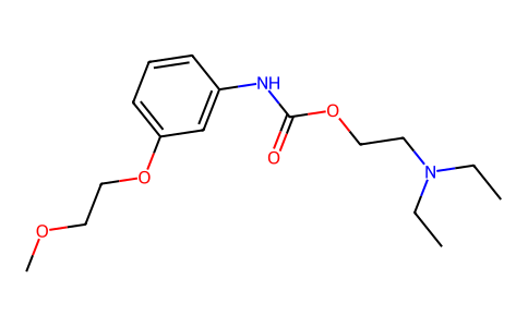Carbanilic acid, m-(2-methoxyethoxy)-, 2-(diethylamino)ethyl ester 108982-42-9
